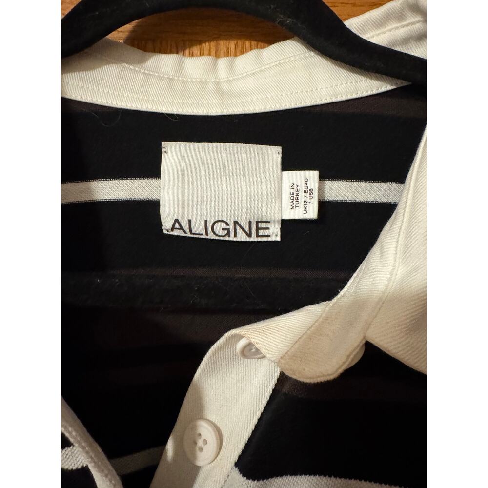 ALIGNE Maiden Organic Cotton Stone Polo Shirt - Women's Size 12 - Picture 6 of 7
